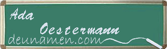 Ada Oestermann Visitenkarte